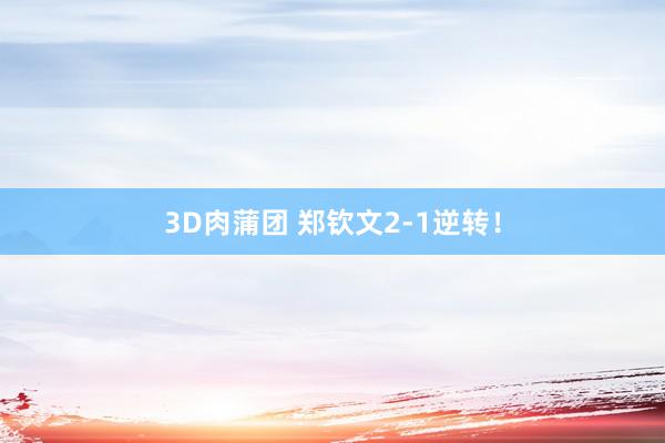 3D肉蒲团 郑钦文2-1逆转！