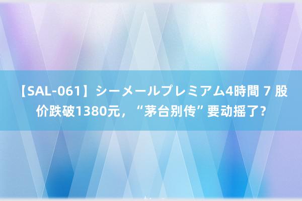 【SAL-061】シーメールプレミアム4時間 7 股价跌破1380元，“茅台别传”要动摇了？