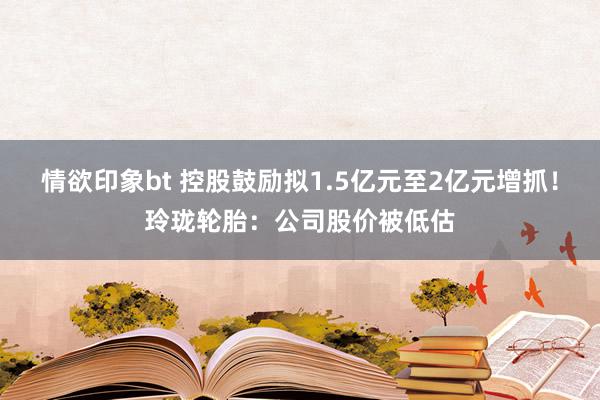 情欲印象bt 控股鼓励拟1.5亿元至2亿元增抓！玲珑轮胎：公司股价被低估