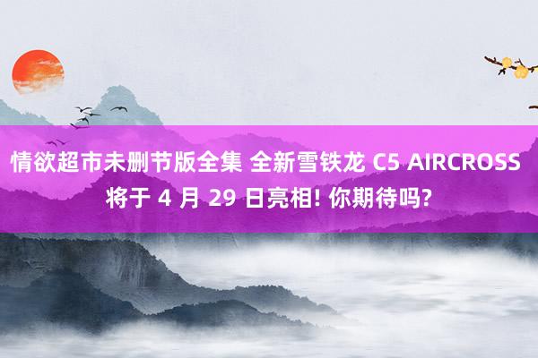 情欲超市未删节版全集 全新雪铁龙 C5 AIRCROSS 将于 4 月 29 日亮相! 你期待吗?